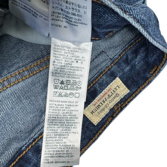 LEVIS Premium Baggy Dad Jeans Size 27 Womens Medium Wash 30” inseam 100% Cotton - Picture 6 of 9